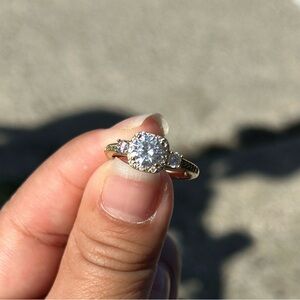 Sparkling Moissanite 💍& Gold Filled Ring - Perfect Proposal or Gift!